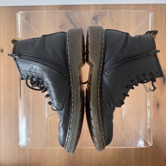 Dr. Martens Junior 1460 Soft Black Leather Boots Size 4 Youth | Classic Combat - Picture 5 of 10